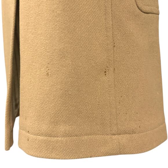 Marc Jacobs Womens XS Longline Wool Peacoat Natural Tan Minimalist Closet Staple - Picture 11 of 16